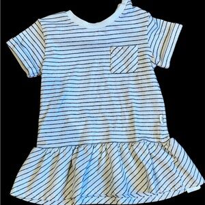 Miles Baby Striped Black and White Kids Casual Dress